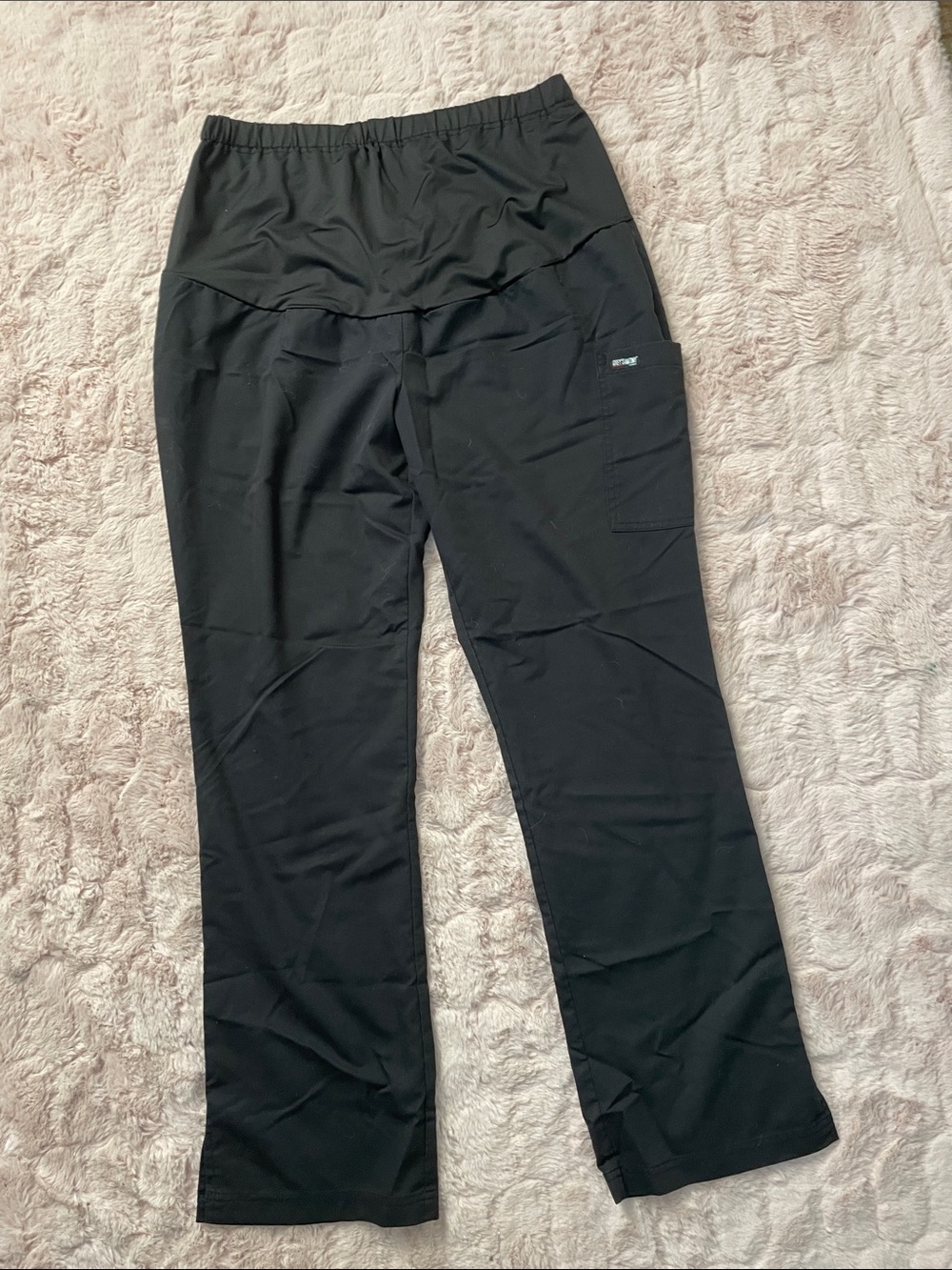 Grey's Anatomy Black woman’s scrub Pants with Side Pocket maternity